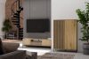 Shannan KAMARO 2DD/SLIM dulap cu rafturi, 103,5x147,5x40 cm, stejar 