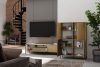 Shannan KAMARO 4DK/SLIM dulap cu rafturi, 103,5x147,5x40 cm, stejar 
