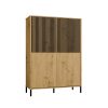 Shannan KAMARO 4DK/SLIM dulap cu rafturi, 103,5x147,5x40 cm, stejar 