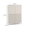 Kashar KAMARO 4DK/SLIM dulap cu rafturi, 103,5x147,5x40 cm, casmir 
