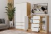 Shandro 2D4S comoda, 120x97x40 cm, stejar-alb 