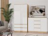 Shandro 2D4S comoda, 120x97x40 cm, stejar-alb 