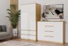 Shandro 2D4S comoda, 120x97x40 cm, stejar-alb 