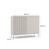 Kashar KAMARO 2D/SLIM comoda (1 simplu, 1 cu dungi), 103,5x82,5x40 cm, casmir 