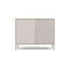 Kashar KAMARO 2D/SLIM comoda (1 simplu, 1 cu dungi), 103,5x82,5x40 cm, casmir 