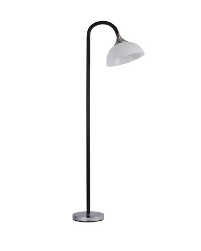 Lucie lampă podea cu dulie E27, 1 bec, 20W cróm-negru-alb