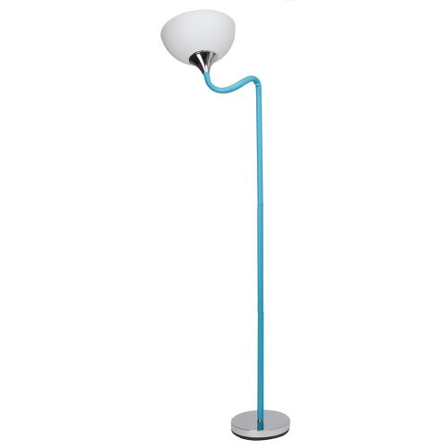Lampă de podea Lucie dulie E27, 1 bec, 20W crom-albastru-alb