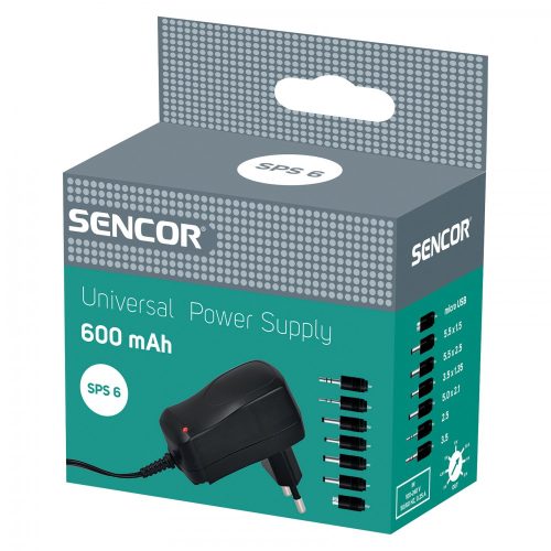 Sencor SPS 6, adaptor 600mA univerzal (AD 1)