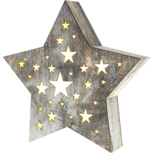 Retlux RXL 349, Decor de Crăciun, stea luminoasă perforată, mare, alb cald