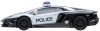 Lamborghini, mașină poliție cu telecomandă, 1:24, alb-negru
