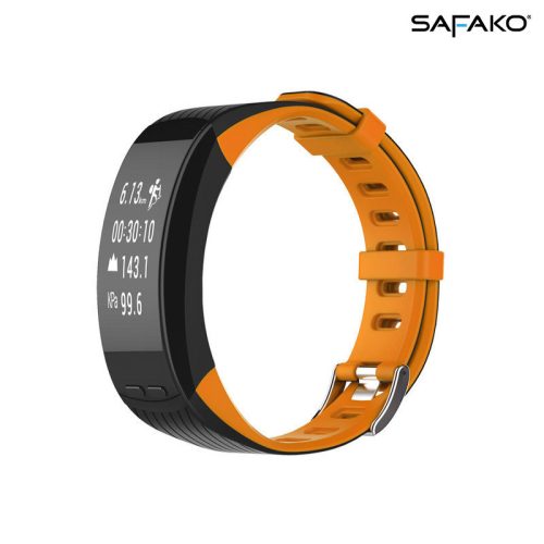 Brățară inteligentă cu GPS Safako SB9010 negru-portocaliu